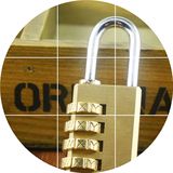 大号4位全铜纯铜字母英文密码挂锁 创意可爱健身柜子锁房门锁具