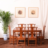 特价明清中式实木简单茶桌茶餐桌椅组合实木功夫两用榆木茶桌
