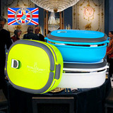 英国皇家加厚304不锈钢保温饭盒创意时尚方形学生保温便当盒餐盒