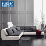 纳威皮布多功能折叠可拆洗小户型现代简约布艺沙发家具组合BU6502