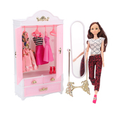 芭比娃娃barbie凯莉可儿仿真可爱梦幻 过家家芭比衣柜2313