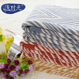 纯棉线毛线毯子沙发盖毯床尾巾黄色红色灰色午睡空调毛巾被休闲毯