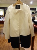 拉夏贝尔正品代购 2014冬装新款羊毛呢子风衣女大衣外套 10006540