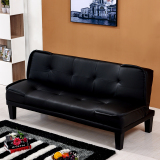 简约客厅可折叠1.8米1.5多功能皮艺日式小户型办公室三人皮沙发床