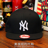 美国代购正品NY棒球帽子嘻哈街舞帽夏休闲男女士韩版MLB平沿帽