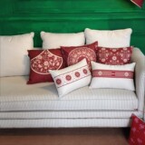 嫁衣棉麻中式沙发靠垫抱枕含芯红木民族抱枕靠枕创意床上用品靠垫
