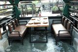 美式复古沙发桌椅火锅店咖啡厅单人双人三人酒吧卡座沙发桌椅组合