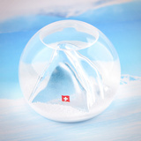 生活向上/瑞士山雪花水晶球 阿尔卑斯山雪球 创意生日礼品