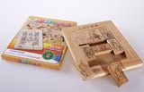 精品大号三国华容道传统古典益智玩具榉木制成人游戏智力通关特价