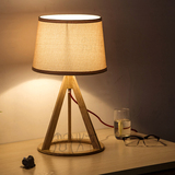 现货包邮现代宜家简约创意落地灯客厅卧室书房台灯实木质木艺台灯