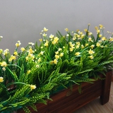 仿真绿草批发 绿植塑料草花槽装饰米兰尤加利 户外花箱假花塑料花