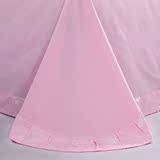 佳丽斯家纺粉红色婚庆蕾丝四件套被套床单件全棉床上用品 小浪漫