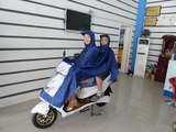 单人双人电动车摩托车雨衣反光贴高品质加大加厚加长防水防掀雨衣