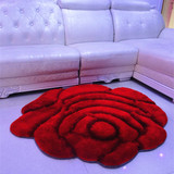 包邮超细丝3D立体牡丹花客厅地毯电脑椅垫卧室床边地毯门店脚垫