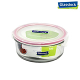韩国Glasslock加厚钢化玻璃保鲜碗 圆形 微波炉便当盒RP524 720ml
