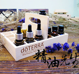 doterra多特瑞精油收纳盒 木质手提篮 木格子展示架 精油木盒
