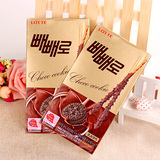 韩国进口食品零食 LOTTE乐天曲奇巧克力棒饼干 夹心甜酥脆饼干32g