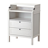 宜家IKEA 专业代购 桑维 婴儿床边  换衣桌  抽屉柜,尿布台 白色