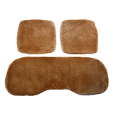伊佰佳冬季澳洲纯羊毛短绒汽车座垫无靠背皮毛一体三件套单坐方垫