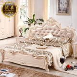 欧式床 法式床 韩式田园公主床1.8米雕花双人床气动高箱储物床