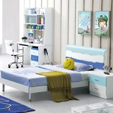 儿童床男孩王子小孩单人床 欧式卧室组合抽屉气动儿童套房送床垫