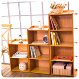 楠竹书架书柜置物架自由组合书柜儿童简易书架收纳架储物柜杂物架