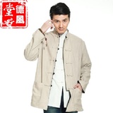 中国风中青年男士唐装两面穿中式秋装外套汉服男居士服父亲装上衣