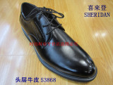 【喜来登男鞋】 新款 头层牛皮正装舒适商务皮鞋 正品 538668