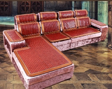 aq麻将凉席坐垫椅垫 麻将竹席子沙发垫子 正方形碳化色有绑带