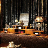 中式客厅地柜2.2米全实木电视柜茶几组合家具胡桃色橡木电视机柜