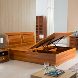 现代简约储物双人床1.8米气动高箱板式床1.5米单人收纳木床类婚床