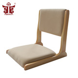 盛唐和风榻榻米椅【米色短绒】日式椅 无腿椅海绵椅实木折叠椅