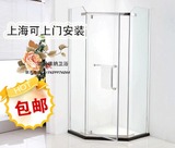 钻石形内外开门式淋浴房卫生间移门隔断上海可上门测量并安装