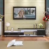 原廷简约伸缩电视柜茶几组合钢化玻璃欧式小户型现代客厅电视机柜