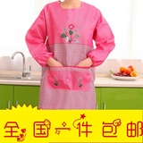 衣家务工作清洁成人罩长袖外套罩衣做饭厨房围裙韩版时尚防水防污