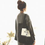 韩国SZ同款文艺棉麻大包帆布包单肩手提包帆布袋环保购物袋女包包