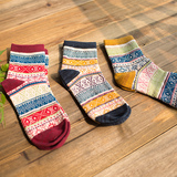 袜子 女 潮 中筒袜 个性 创意长袜 民族风复古男袜 花袜条纹棉袜