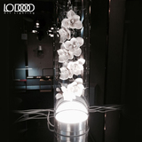 台灯卧室客厅书房床头时尚欧式LED陶瓷花瓣玻璃台灯乐灯现代创意
