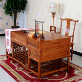 中式仿古家具 1.6米实木办公桌电脑桌 学生学习课桌 榆木书桌