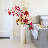 金色陶瓷花瓶欧式仿真花落地套装假花绢花客厅卧室内装饰花艺摆设