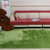 地毯客厅现代时尚卧室茶几家用地毯床边加厚亮丝草坪绿色地毯