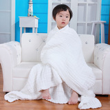 安琪娃儿童洗澡浴巾纯棉水洗纱布全棉床单新生儿毛巾被婴儿保暖毯