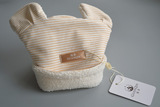 冠亲婴儿胎帽 加厚纯棉 新生儿宝宝秋冬季0-1岁立体造型耳朵帽子