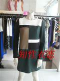 雅莹(卓莱雅系列)新款秋冬装  绿色连衣裙J15AD4025a   原价1999