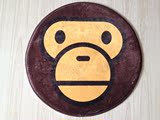 Bape Milo猿人猴头潮牌卡通地毯法兰绒客厅卫浴茶几垫电脑椅地垫