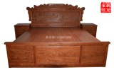 明清古典中式红木家具非洲花梨木兰亭序1.8米双人大床