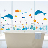 墙纸贴画卧室浴室装饰 可爱卡通鱼 幼儿园墙壁贴纸儿童房墙上贴画