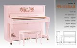 热卖阿波罗高端粉色可爱立式钢琴KAS121LX-PP 彩色琴