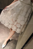 日本原单 超美太阳花水溶蕾丝半身裙 短裙