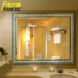 高档大气雕花边框欧式风格卫浴镜墙壁镜子壁挂镜洗手盆前镜浴室镜